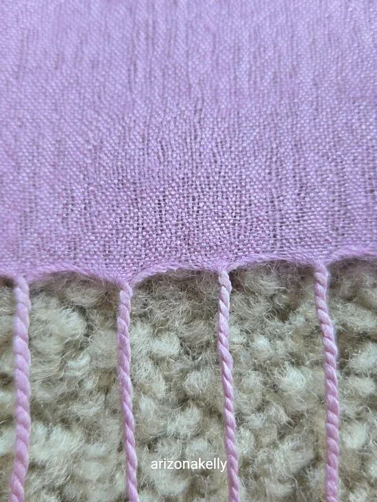 Minu Madhu Wool/Silk Scarf Lavender Purple Barcelona Spain - Picture 4 of 13